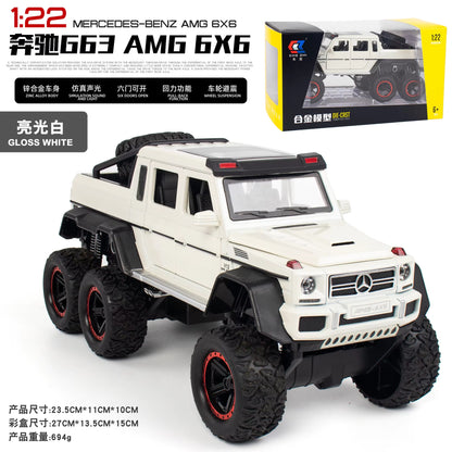 1:22 Toy Car Model Simulation AMG-6X6 G63 Diecast Car Toy Vehicle Door Open Pull Back Car Kids Car Collection Toys Car Gifts