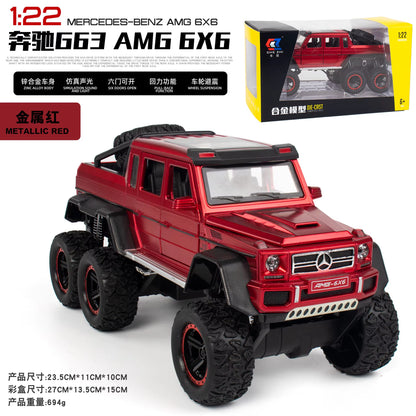 1:22 Toy Car Model Simulation AMG-6X6 G63 Diecast Car Toy Vehicle Door Open Pull Back Car Kids Car Collection Toys Car Gifts