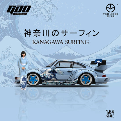 X GDO 1:64 RWB964 the Great Wave of Kanagawa Painting for Collection & Display