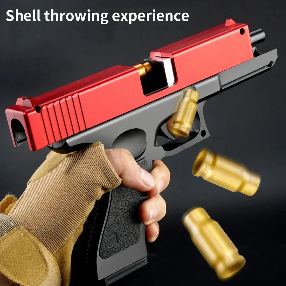 Soft Bullet Toy Gun for 6+ Kids Outdoor Combat Weapon Eat Chicken Toys with Silencer Foam Ejection Toy Gun Toy for Boys Girls