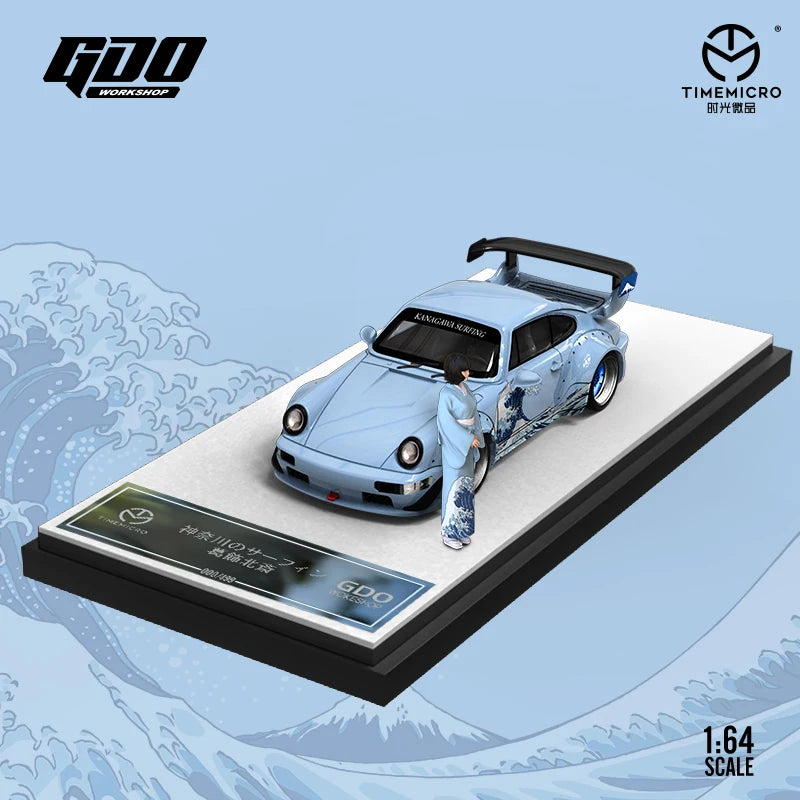 X GDO 1:64 RWB964 the Great Wave of Kanagawa Painting for Collection & Display